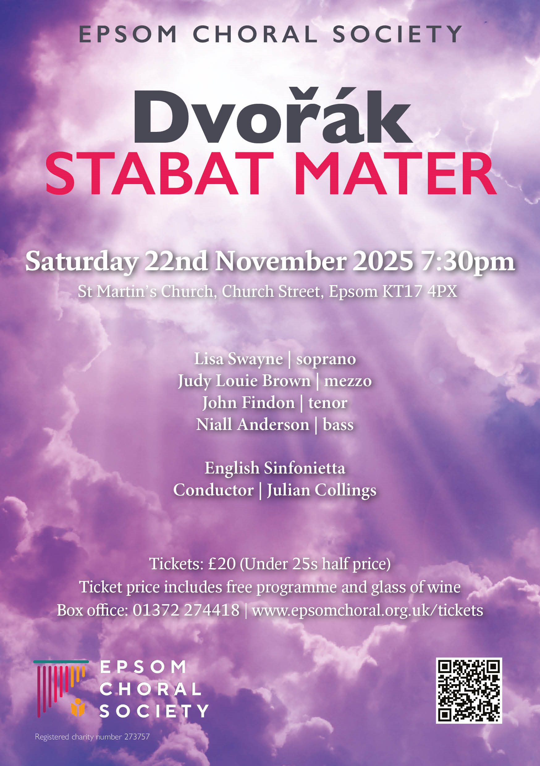 Epsom Choral Society – Dvořák flyer