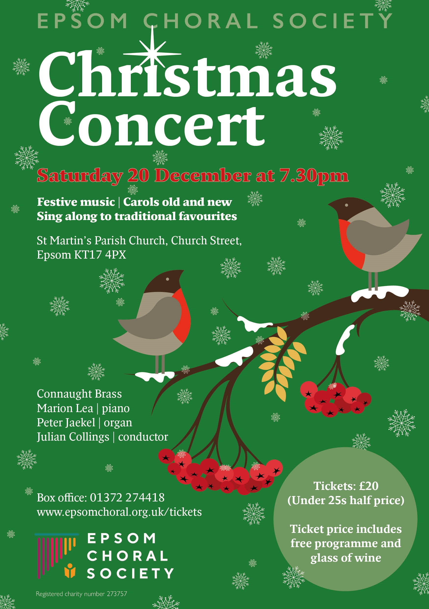 Epsom Choral Society – Christmas flyer