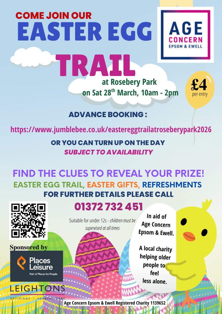 Easter Egg Trail in Rosebery Park, Epsom