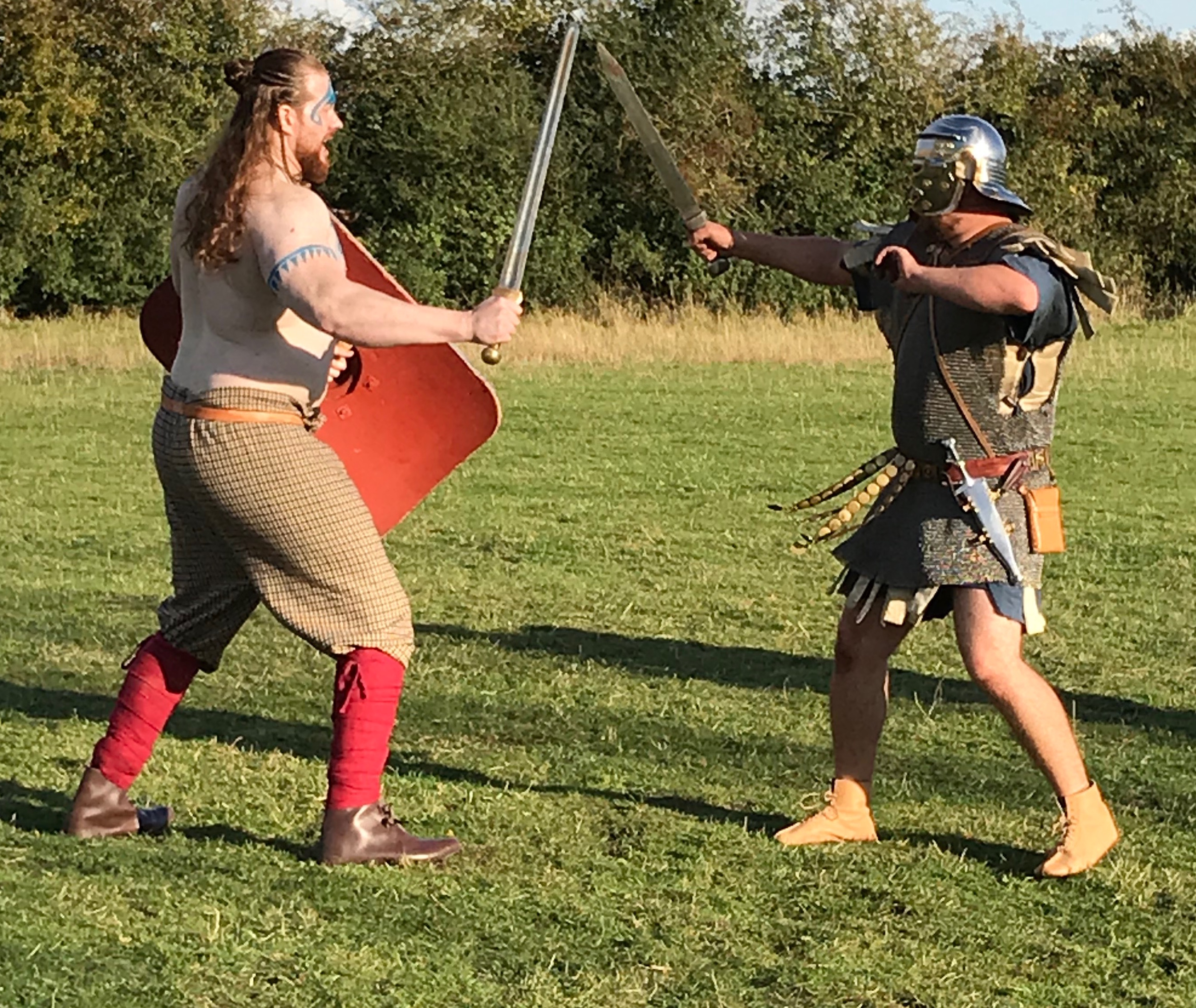 Roman and local iron age man fight it out