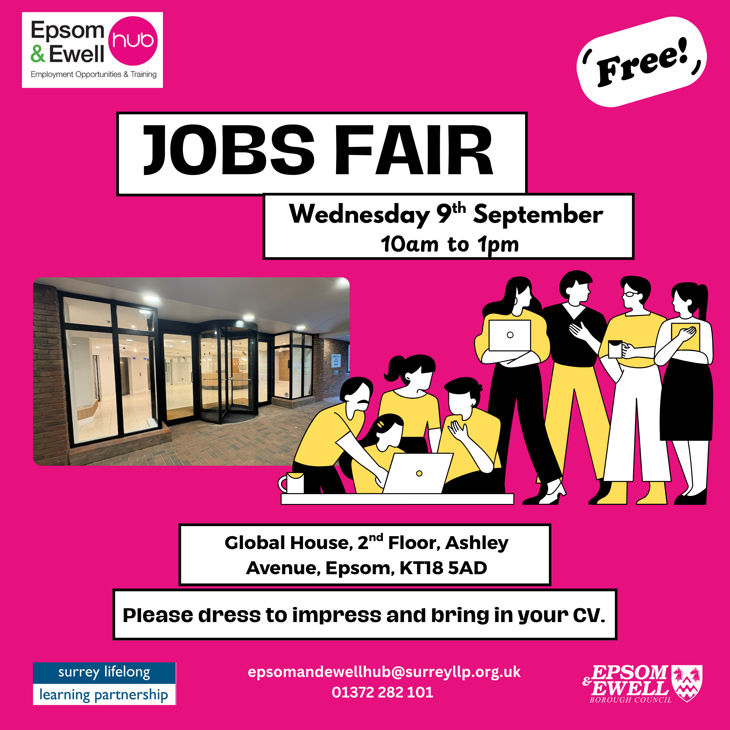 Epsom and Ewell Hub Job Fair, 9th September Epsom and Ewell Hub Job Fair, 9th September