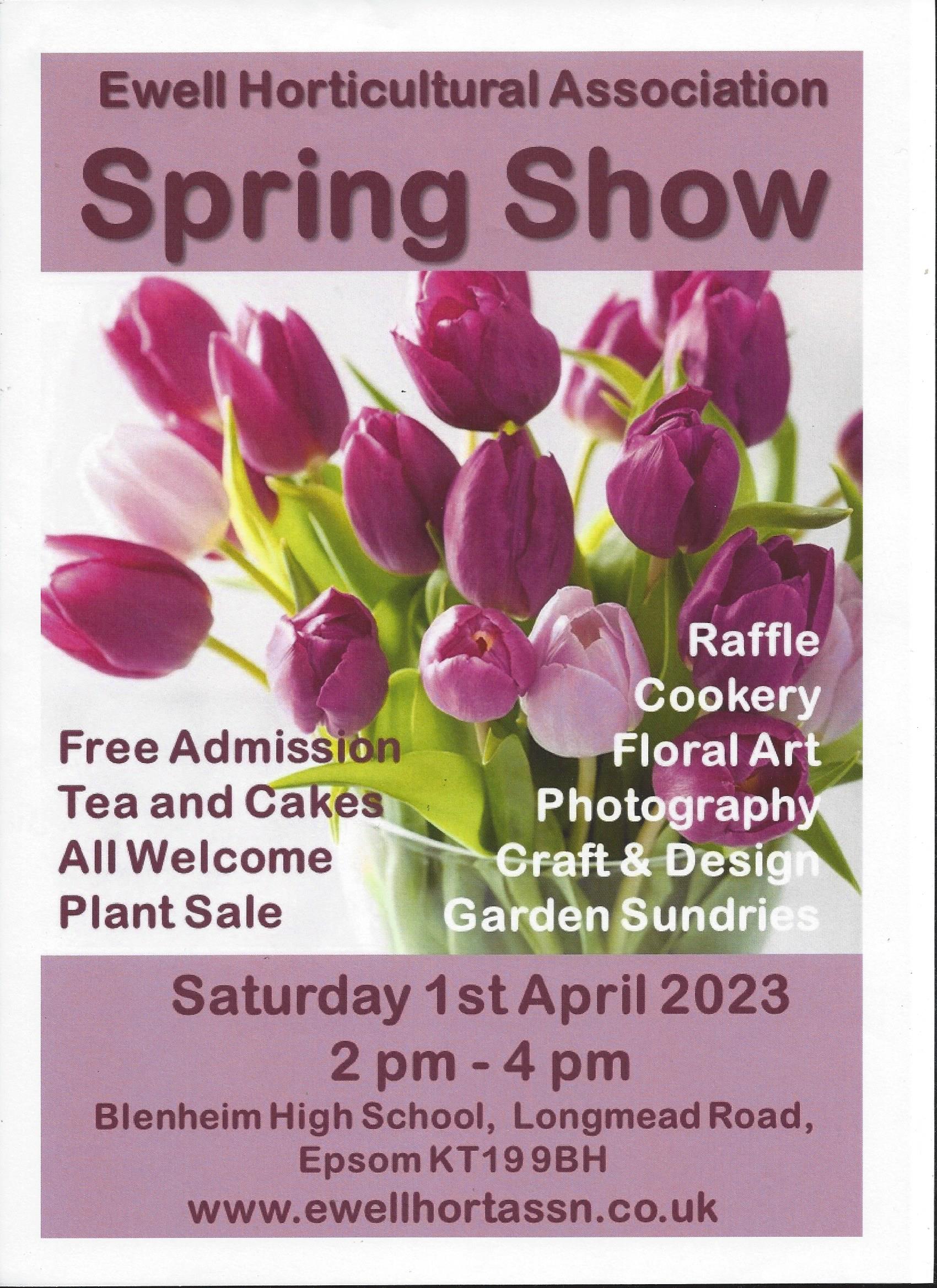 Spring Flower Show - Sat 1 April