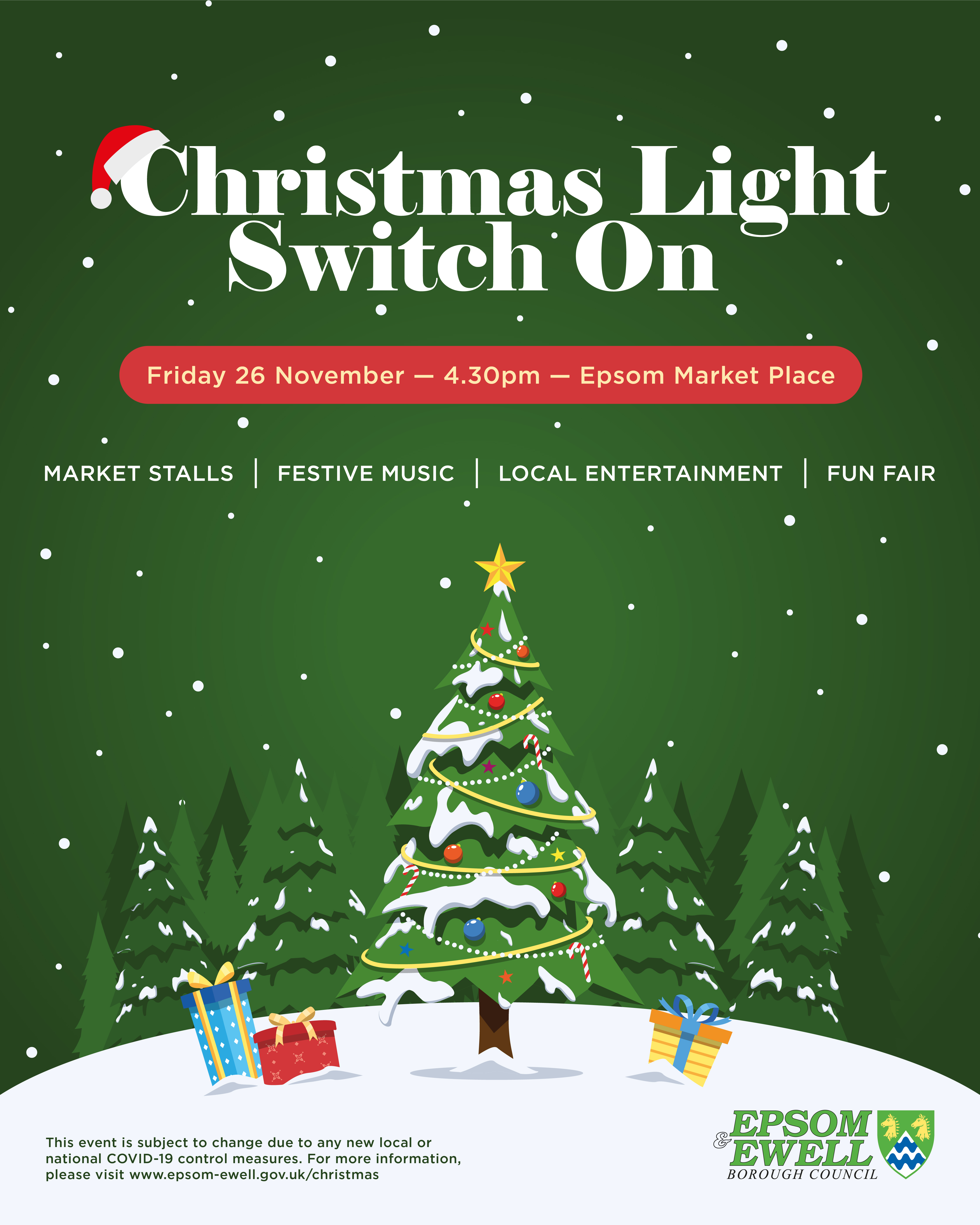 Epsom Christmas Lights 2022 Christmas Light Switch On | Epsom And Ewell Borough Council