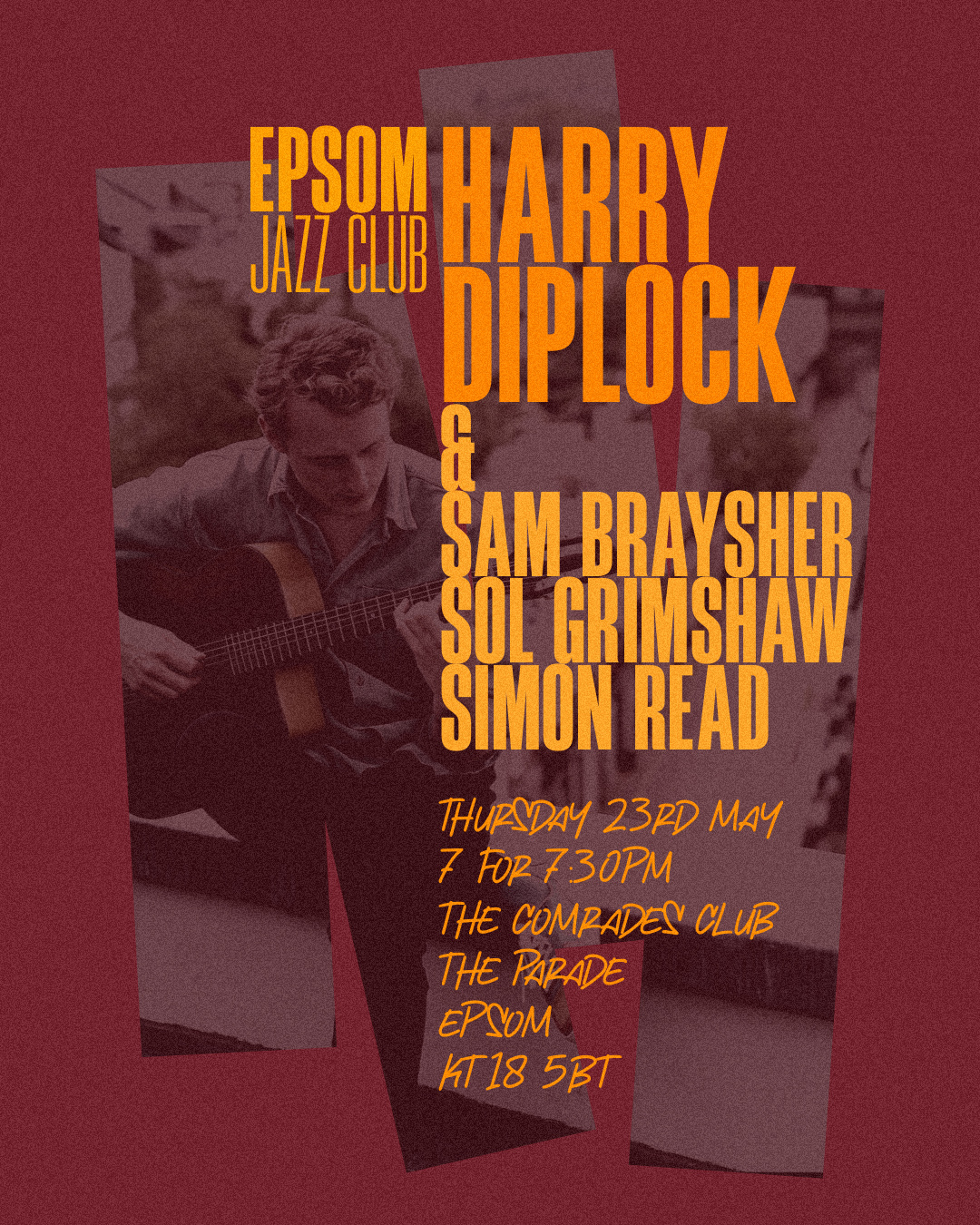 Harry Diplock Jazz poster for May 23rd